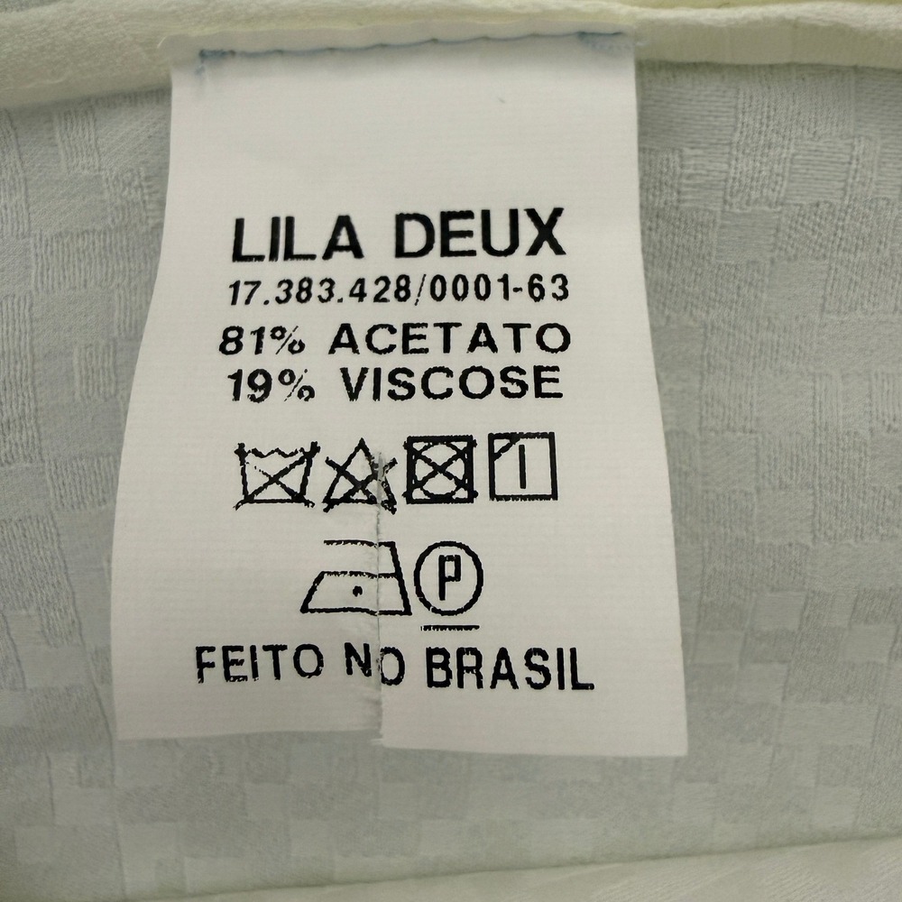 Lila Deux Tie Neck Women's Top Size 38 Long Sleeve Minimalist Luxury Feminine - Picture 5 of 8